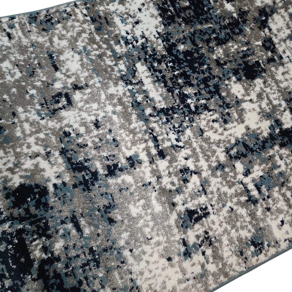 Source Unknown Abstract Blue and Gray Rug - Picture 4 of 4
